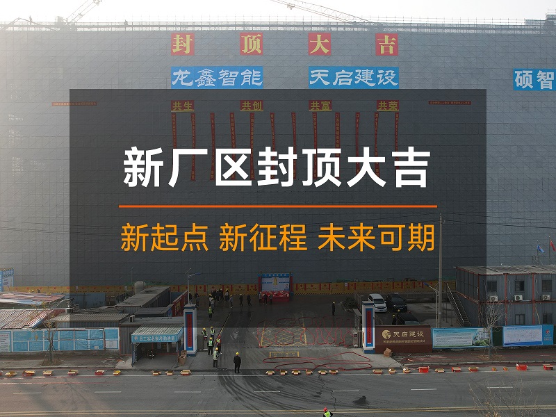 乘势而上 智启新程——龙鑫微纳米材料生产设备智造产业园封顶大吉